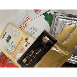 Beauty Bundle 6 Spa Sample Lot Foot Face Lip Mask Skincare